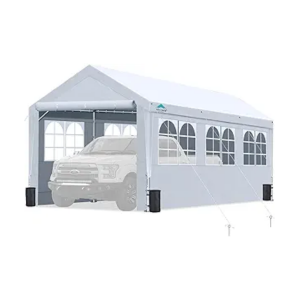 ADVANCE OUTDOOR 10x20 ft Heavy Duty Carport with Windows Sidewalls
