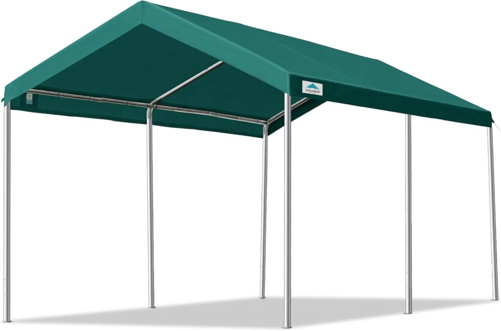 ADVANCE OUTDOOR Adjustable 10x15 ft Heavy Duty Carport Car 